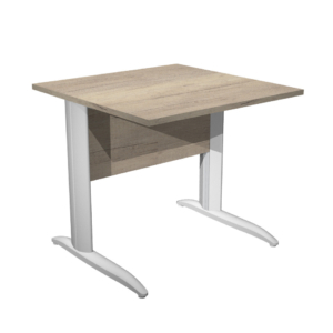 Scrivania piano rovere canadese gamba a L in metallo grigio alluminio Presto Artexport 80x80xH.72 cm - 001K2/J/AA