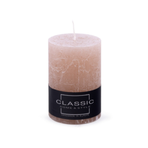 Candela a colonna rustica Donau Home 70x100 mm rosa polvere 45337111-13