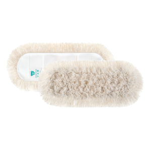 Frangia per spolvero in cotone con tasche TTS bianco 100 cm 0000 0274