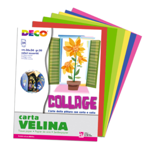 Carta velina Deco 24x34 cm - 20 g/m² - colori assortiti 706/24 (conf.24 fogli)