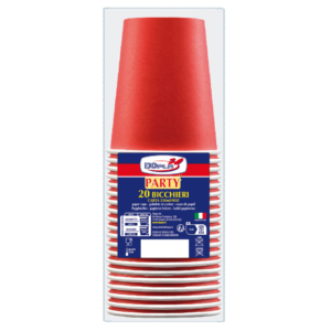 Bicchieri in carta Dopla Green 250 ml - rosso - 42188 (conf.20)