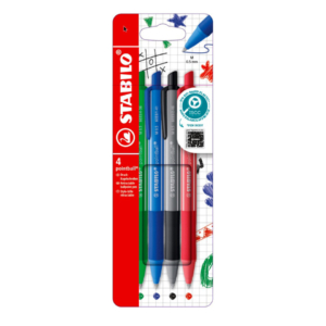Penne a sfera a scatto Stabilo Pointball Colorful 0,5 mm assortiti (conf.4)