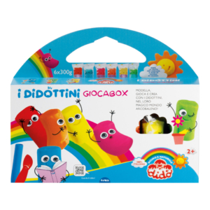 Pasta modellabile Didò in valigetta da 6 Didottini colorati da 50 g