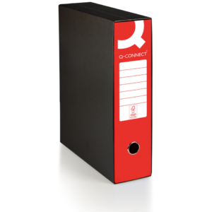 Raccoglitore commerciale con custodia Q-Connect dorso 8 cm - 28,5x32 cm - rosso - 0201041/Q.RO