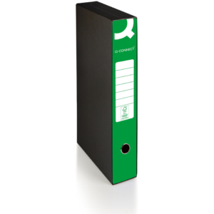 Raccoglitore protocollo con custodia Q-Connect dorso 5 cm - 28,5x35 cm - verde - 0201041/PM.VE