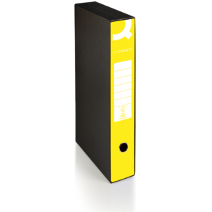 Raccoglitore protocollo con custodia Q-Connect dorso 5 cm - 28,5x35 cm - giallo - 0201041/PM.GI