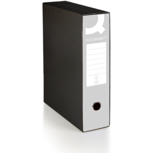 Raccoglitore commerciale con custodia Q-Connect dorso 8 cm - 28,5x32 cm - grigio - 0201041/Q.GR
