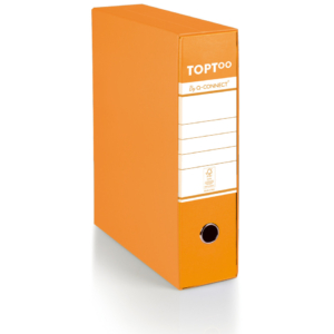 Raccoglitore protocollo con custodia TOPToo by Q-Connect dorso 8 cm - 28,5x35 cm - arancio - 0201042/P.AR