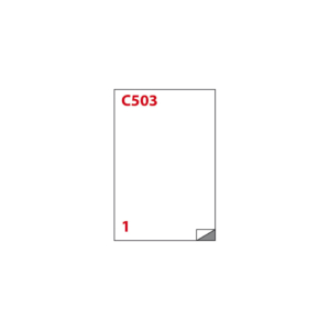 Etichette in poliestere Markin Copialaser A4 210x297 mm - bianco opaco - Laser - X220LWMC503 (conf. 50 fogli)