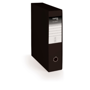 Registratore protocollo con custodia TOPToo Plus by Q-Connect dorso 8 cm - 28,5x35 cm - nero - 0201043/P.NE
