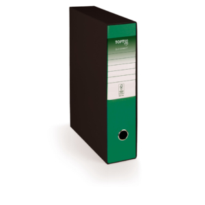Registratore protocollo con custodia TOPToo Plus by Q-Connect dorso 5 cm - 28,5x35 cm - verde - 0201043/PM.VE
