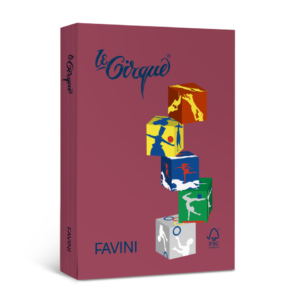 Carta colorata Favini Le Cirque A4 160 g/m² rosso melograno 302 - risma da 250 fogli - A74C334