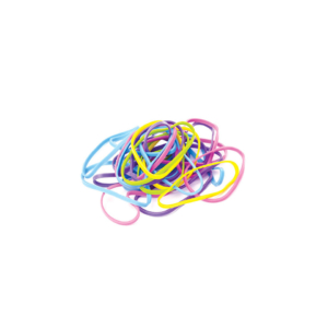 Elastici in gomma e lattice Nikoffice in busta da 45 g colori fluo e misure assortite - 18NIK059