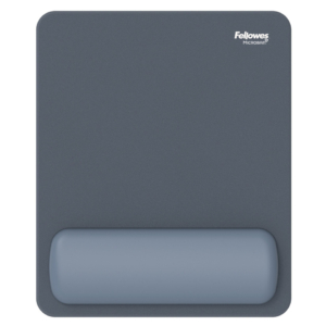 Tappetino mouse con poggiapolso Fellowes Breyta - antibatterico Microban 24×20 cm - blu marino - 100142557