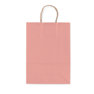 Borse shopper Rex-Sadoch Allegra tinta unita Fashion su kraft bianco - rosa cipria 26x12x36 cm (conf.25)