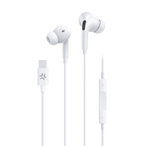 Auricolari stereo in-ear Celly con connettore USB-C - bianco PC2USBCEARPIN