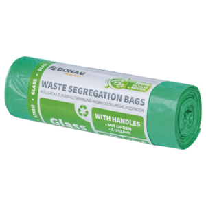 Sacchi immondizia per raccolta differenziata vetro Donau Home 60 L 80x59 cm - 17 µm verde - rotolo 16 pz
