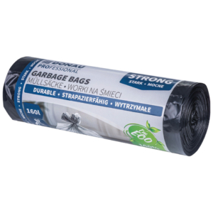 Sacchi immondizia per rifiuti inorganici Donau Professional 160 L 110x90 cm - 35 µm nero - rotolo 10 pz - 22227742-05