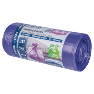 Sacchi profumati per rifiuti inorganici Donau Professional 35 L 66x49 cm - 18 µm lavanda - rotolo 24 pz - 22224419-09