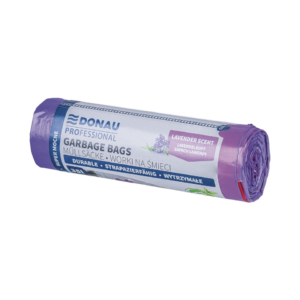 Sacchi profumati per rifiuti inorganici Donau Professional 35 L 57x52 cm - 28 µm lavanda - rotolo 15 pz - 22213318-09