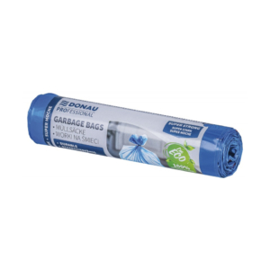 Sacchi immondizia per rifiuti inorganici Donau Professional 60 L 68x58 cm - 27 µm blu - rotolo 10 pz - 22213322-01