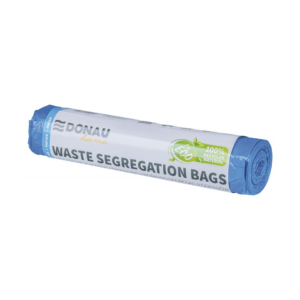 Sacchi immondizia per raccolta differenziata carta Donau Home 120 L 110x70 cm - 35 µm blu - rotolo 10 pz