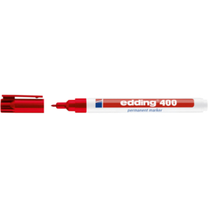 Pennarello indelebile Rosso Edding 400 - 1 mm