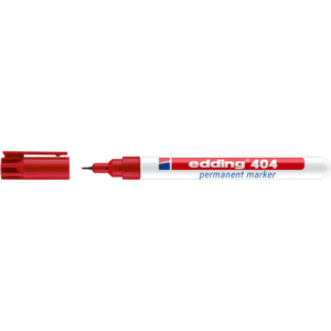Pennarello indelebile Edding Rosso - punta extra-fine - 0,75 mm