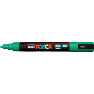 Pennarello Uniposca Verde a tempera Uni-Ball - punta tonda 1,8-2,5 mm - M - PC5M V