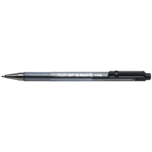 Penna a sfera a scatto BPS Matic Pilot - Nero - 0,7 mm