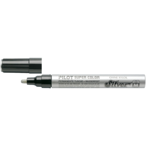 Pennarello a vernice Pilot Super Color punta in fibra di acrilico 4,5 mm Argento - 002440