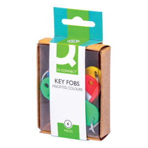 Targhette portachiavi Q-Connect 9x5,8 cm plastica Colori Assortiti - KF02036 (conf.6)