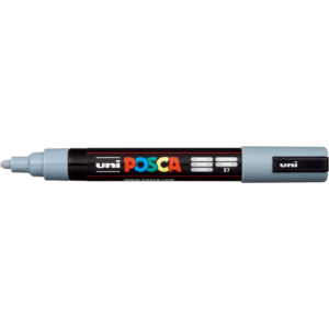 Pennarello Uniposca a tempera Uni-Ball punta tonda media 1,8-2,5 mm Grigio M PC5M GR