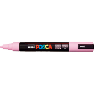 Pennarello Uniposca a tempera Uni-Ball punta tonda media 1,8-2,5 mm Rosa chiaro M PC5M RAC