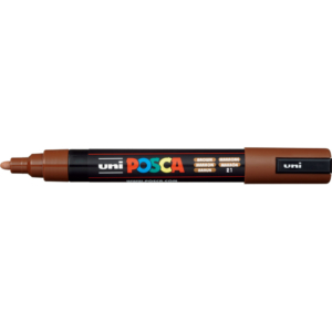Pennarello Uniposca a tempera Uni-Ball punta tonda 1,8-2,5 mm Marrone M PC5M M