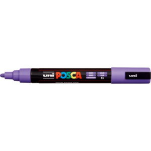 Pennarello Uniposca a tempera Uni-Ball punta tonda media 1,8-2,5 mm Lilla M PC5M L