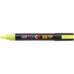 Pennarello Uniposca a tempera Uni-Ball punta tonda 1,8-2,5 mm Giallo fluo M PC5M GF