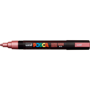 Pennarello Uniposca a tempera Uni-Ball punta tonda 1,8-2,5 mm Rosso metal M PC5M RM
