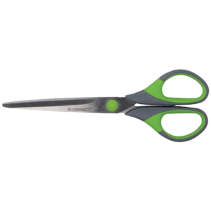 Forbici Q-Connect Softgrip Grigio/Verde 17,5 cm E-35271 IA