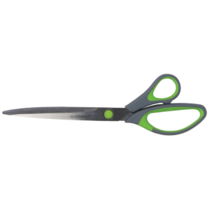 Forbici Q-Connect Softgrip lame asimmetriche Grigio/Verde 24,9 cm E-35293 IA