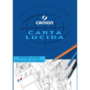 Blocchi disegno carta lucida Canson - A3 - 80/85g/m² - 10 fogli (10 blocchi da 10 fogli cad.)