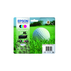 Cartucce Originali Epson Ink-jet C13T34764010 Pallina golf Durabrite Ultra 34XL Nero+Ciano+Magenta+Giallo
