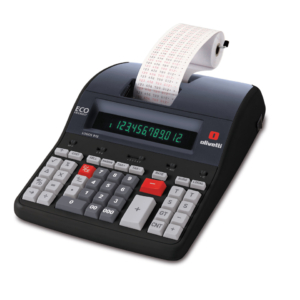 Calcolatrice scrivente da tavolo 3,6 linee/secondo OLIVETTI Logos 912 con display LCD a 12 cifre nero - B5897 000