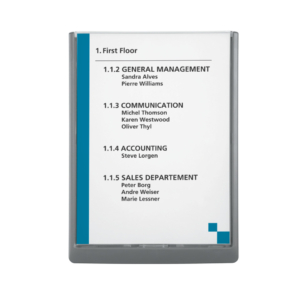 Targa per porte e pareti A4 Click Sign Durable - grafite - 4867-37