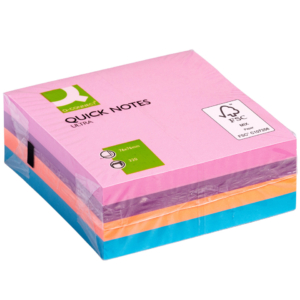 Foglietti riposizionabili Q-Connect Assortito ultra 76x76 mm blocchetto da 320 fogli
