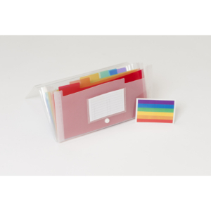 Classificatore Crystal Colours 14x26x3 cm - 7 scomparti - cristallo 55398E
