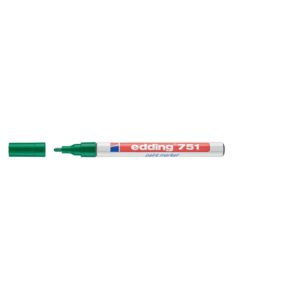 Pennarello Indelebile a vernice Edding 751 - Verde - tonda - 1-2 mm