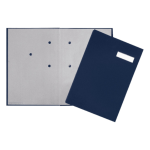 Libro firma Q-Connect 20 pagine 24x35 cm Blu KF31012