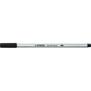 Pennarello Stabilo Pen 68 brush - punta a pennello - M 1 mm Nero