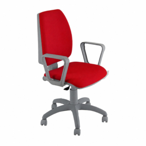 Sedia girevole con braccioli rossa - Unisit Jupiter Eco smart - polipropilene - JPQG/BRNG/ER